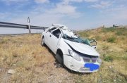 چهار مصدوم و فوتی حاصل واژگونی خودروی سواری ساینا